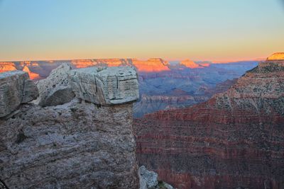 Rock formations at sunset