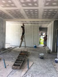 Man working in shopping mall