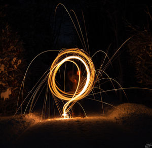 Light trails at night