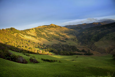 Scenic view bromo savana mountains against sky