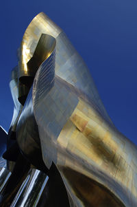 Low angle view of modern airplane against clear sky