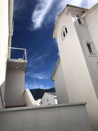 Low angle view of buildings against sky
