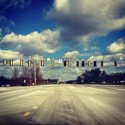 Road against cloudy sky