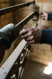 Man working on metal