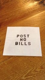 Close-up of text on paper