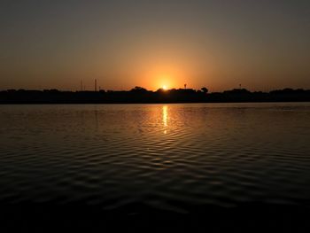 View of sea at sunset