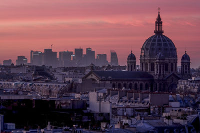 City at sunset