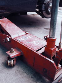 High angle view of vintage car