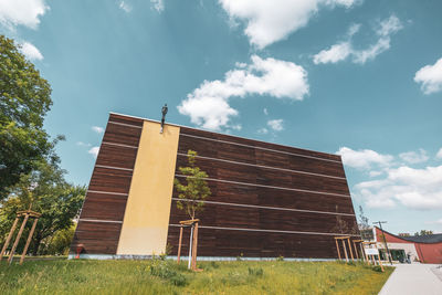 Low angle view of building against sky