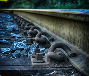 Close-up of railroad track