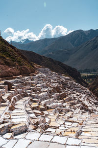 Ancient salt mine terraces in cusco