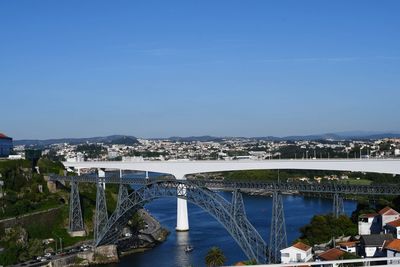 High angle view of bridge over river