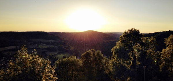 Sunset over mountain
