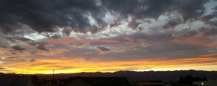 Dramatic sky at sunset