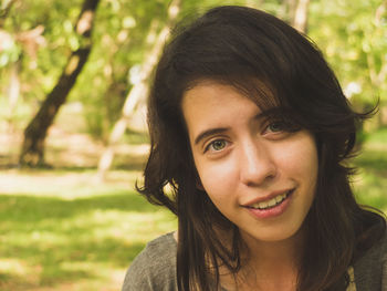 Close-up portrait of young woman