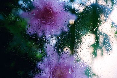Full frame shot of wet window