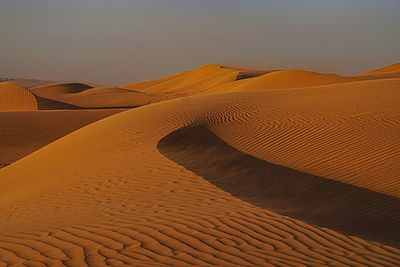 Scenic view of desert against sky