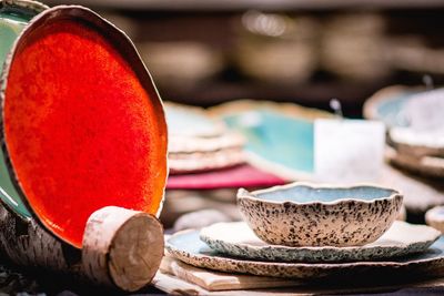 Close-up of cocktail in bowl on table