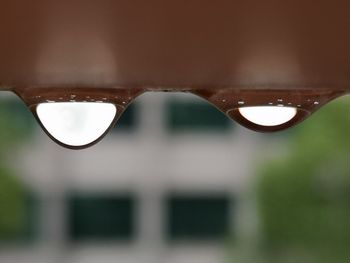 Close-up of raindrops on glass