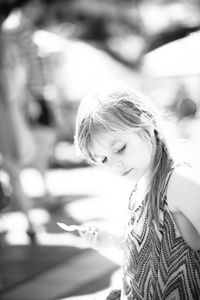 Close-up portrait of young girl