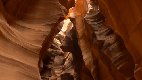 Low angle view of rock formation