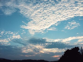 Low angle view of cloudy sky