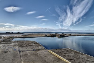 Scenic view of sea against sky