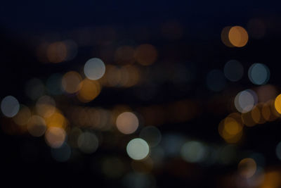 Defocused image of lights