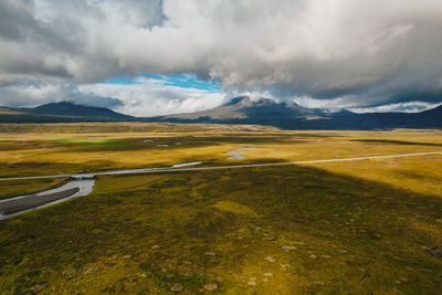 Scenic view of landscape against sky