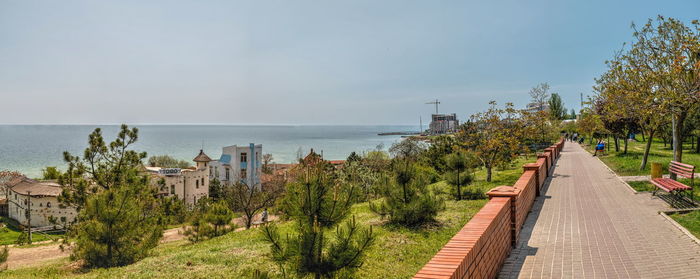 Chernomorsk, ukraine 14.05.2023. seaside or primorsky park in chernomorsk, odessa region of ukraine
