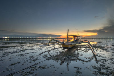 Scenic view of sea during sunset