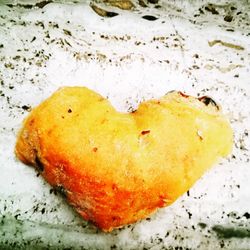 Close-up of lemon on ice