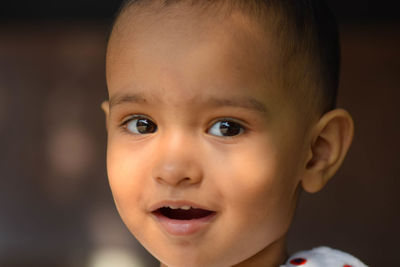 Close-up portrait of cute girl