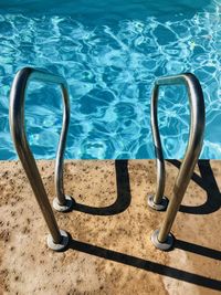 High angle view of swimming pool