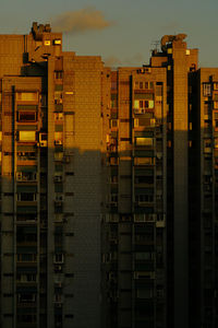 Low angle view of buildings in city