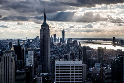 Modern cityscape against sky