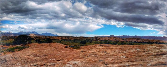 Panoramic view of landscape against sky