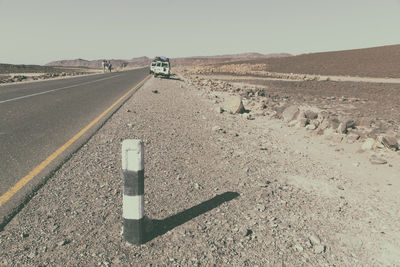 Road passing through a desert