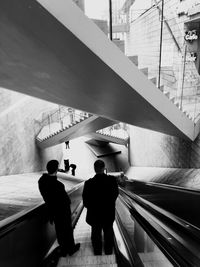 Full length of woman walking on steps