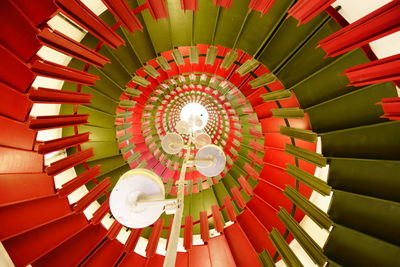 Low angle view of spiral staircase