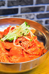 Close-up of served food