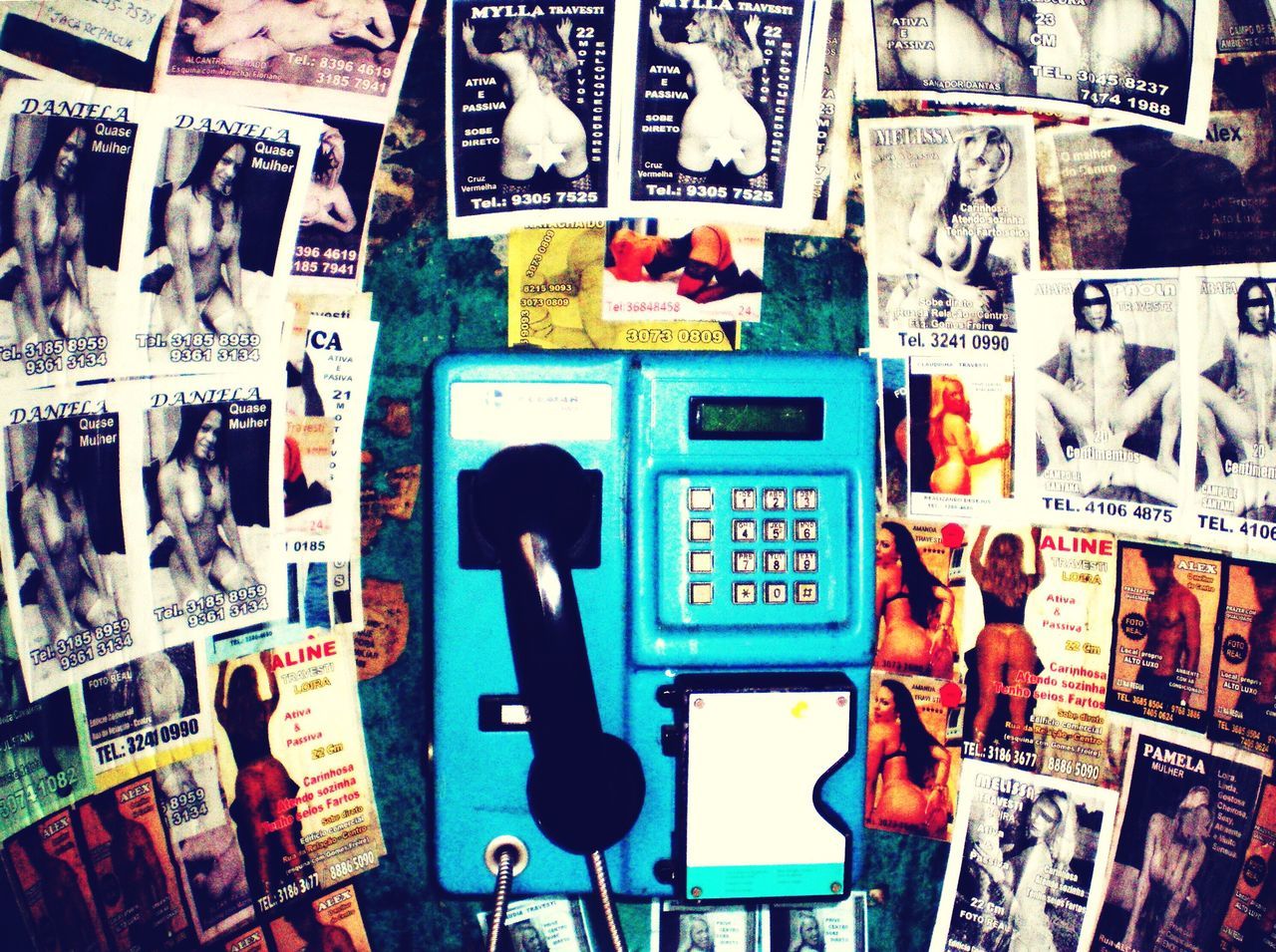 Blue telephone