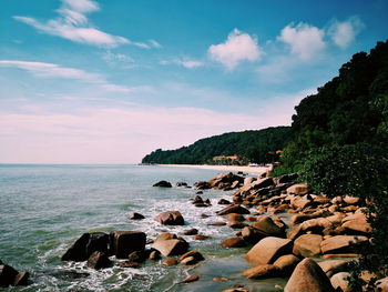 Scenic view of sea against sky