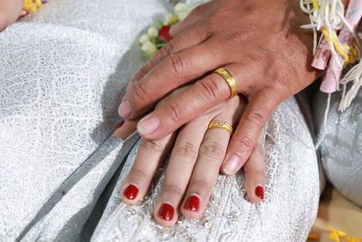 Wedding ring of thai wedding ceremony