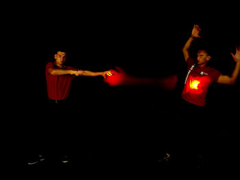 Fire hydrant against black background