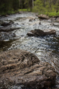 River flowing through rocks