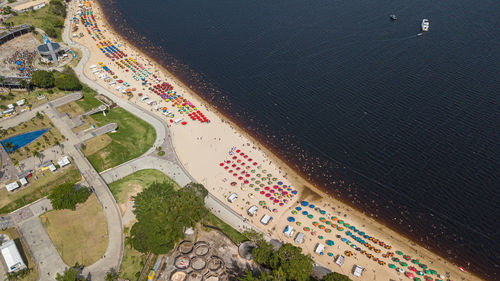 High angle view of cityscape