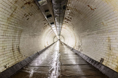 View of empty subway tunnel