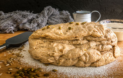 Close-up of cookies on table