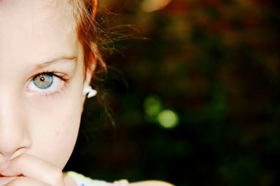 Close-up of girl